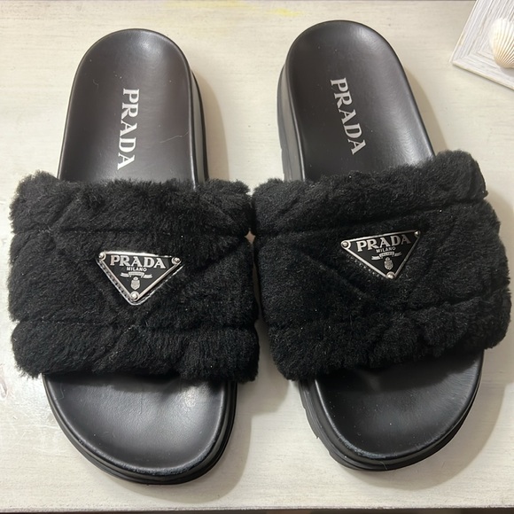 Prada Slides Black lug - Picture 3 of 16
